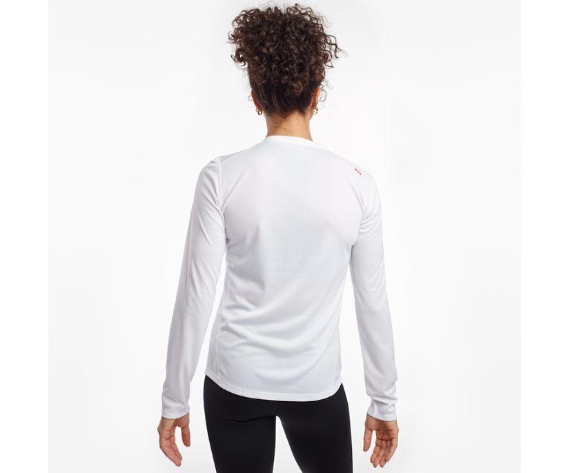 Saucony Stopwatch Long Sleeve Women's Shirts White | AU 298SGLO